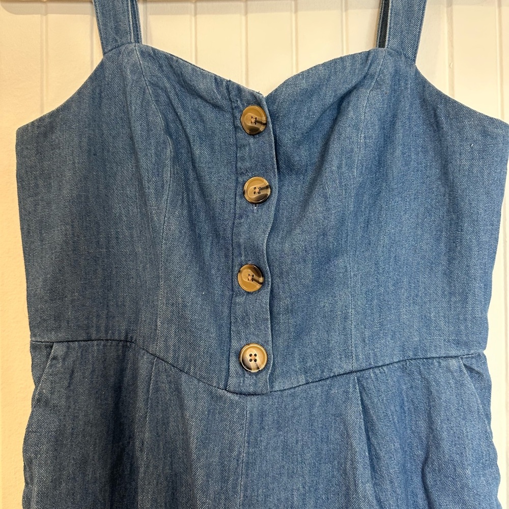 Blue Denim Button-Up Dress